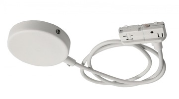 Lišty a příslušenství - IMPR 720010 Deko-Light 1-fázový kolejnicový systém, D One flexibilní napájení se stropní krytkou, 220-240V bílá RAL 9016 1000 mm - LIGHT IMPRESSIONS