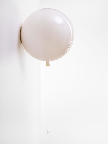 Dekorativní - BRO PC00881_025 Nástěnné svítidlo MEMORY světle růžové lesklé 25cm 15W E27 černý spínač - BROKIS C - foto 1