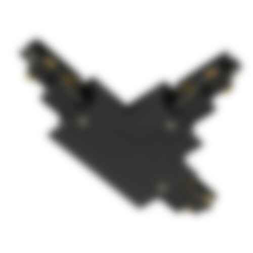 Lišty a příslušenství S-TRACK - LA 1006533 T-spojka pro S-TRACK 3fázovou montážní lištu, uzemnění vnější vpravo, černá, DALI - BIG WHITE (SLV) - foto 1