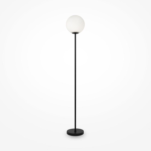 Stojací lampy - M MOD013FL-01B Stojací lampa Ring 60W bílá sklo/kov moderní - MAYTONI - foto 1
