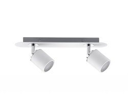 Bodová - P 66718 Spotové svítidlo Tube bílá/chrom max.2x10W GU10 IP44 - PAULMANN