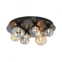 Dekorativní - PN 6597-18 LED stropní svítidlo POPSICLE, černá, jantarové a kouřové sklo, 3000K - PAUL NEUHAUS