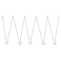 Koule - FARO 28375-5L MINE GLASS SPACE závěsné svítidlo, bílá, 5L - FARO