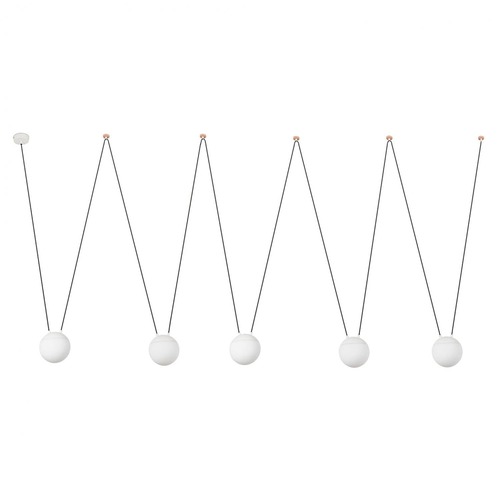 Koule - FARO 28375-5L MINE GLASS SPACE závěsné svítidlo, bílá, 5L - FARO - foto 1