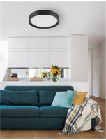 Kruhová - NV 9818452 Stropní svítidlo LUTON černý hliník matný bílý akrylový difuzor LED 47W 230V 3000K IP20 - NOVA LUCE