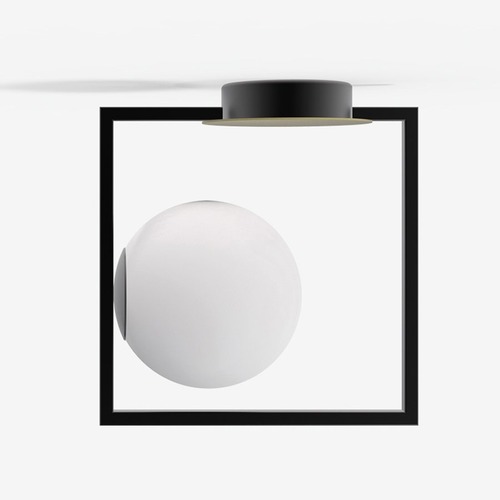 Dekorativní - LU SR.L1.P1.45.M DALI2 Stropní a nástěnné svítidlo PALA 7,4W LED 3000K sklo černá opál DALI SR.L1.P1.45.L - LUCIS - foto 1