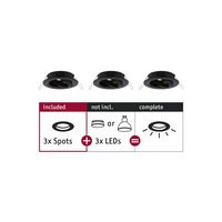 Kruhová - P 92487 Vestavné svítidlo Choose spot výklopné max. 10W černá mat 230V - PAULMANN