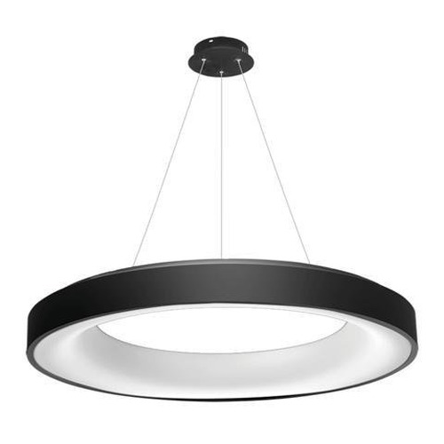 Kruhová - AZZ AZ3449 LED Závěsné svítidlo Azzardo Sovana Pendant 80 CCT black Dimm AZ3449 80W 4000lm 2700-6500K IP20 78cm stmívatelné černé - AZZARDO - foto 1