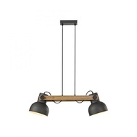 Dekorativní - LD 15742-18 CUP 2.0 závěsné svítidlo 2 ramenné dřevo z akácie nastavitelná výška industriální - JUST LIGHT