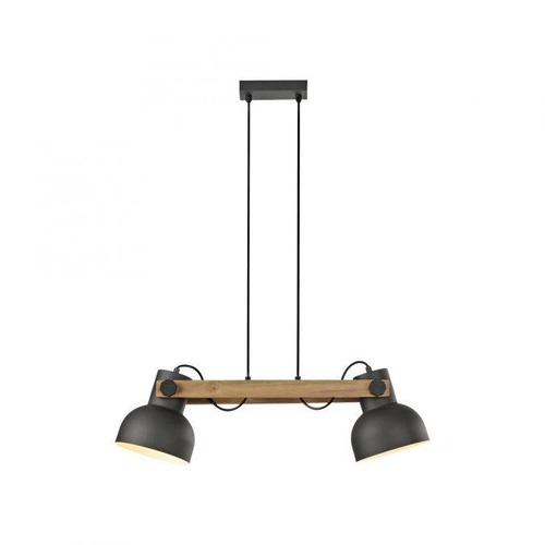 Dekorativní - LD 15742-18 CUP 2.0 závěsné svítidlo 2 ramenné dřevo z akácie nastavitelná výška industriální - JUST LIGHT - foto 1