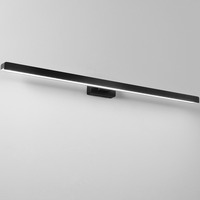Nad obrazy/zrcadla - FAN LED-W-LANCER-C NERO Nástěnné LED svítidlo Lancer (černé) ke zdi/zrcadlu 13 W, 1000 lm, 3000 K, IP54, 75 x 9 x 4 cm - FANEUROPE