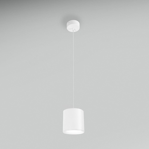 Válec - CEN RNDBIP-1511030 Závěsné LED svítidlo RONDO bílé pr.110x123mm 15W 230V 3000K 45d IP20 závěs 150cm - CENTURY - foto 1
