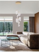 Dekorativní - NV 9054442 Závěsné svítidlo SIDERNO zlatý hliník a akryl LED 39W 230V 3000K IP20 - NOVA LUCE