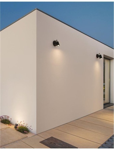 Nástěnná - NV 9971451 Venkovní nástěnné svítidlo FEND černý hliník a sklo LED 5W 3000K 100-240V 21st. IP65 - NOVA LUCE - foto 1