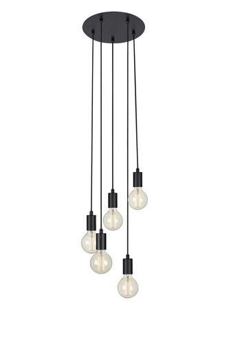 Kruhová - MAR 107467 Sky závěsné svítidlo černé kulaté 5 lamp - Markslöjd - foto 1