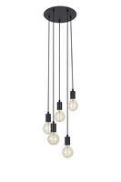 Kruhová - MAR 107467 Sky závěsné svítidlo černé kulaté 5 lamp - Markslöjd