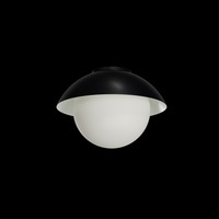 Kruhová - OS LUK60502 LUKIDA 2 stropní/nástěnné skleněné svítidlo černá / bílá IP65 4000 K 20W LED - OSMONT