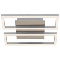 Hranatá - BRI 3107-012 LED rám 28 cm 2x14,5W 1400lm matný nikl - BRILONER