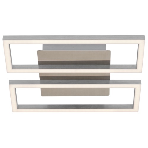 Hranatá - BRI 3107-012 LED rám 28 cm 2x14,5W 1400lm matný nikl - BRILONER - foto 1