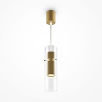 Válec - M MOD326PL-01MG Závěsné svítidlo Dynamics GU10 50W zlatá hliník sklo  - MAYTONI