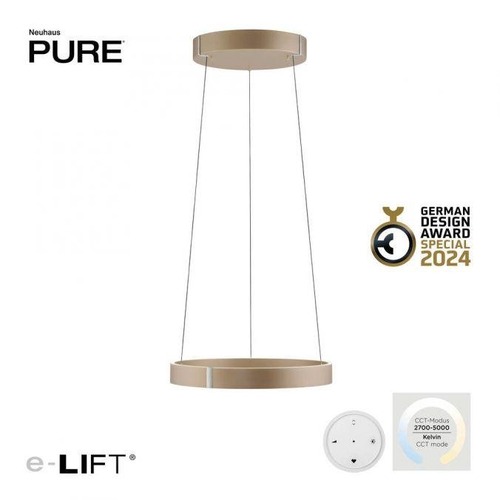 Kruhová - PN 2560-97 LED závěsné svítidlo PURE E-Clipse elektrické 2700-5000K bronz - PAUL NEUHAUS - foto 1
