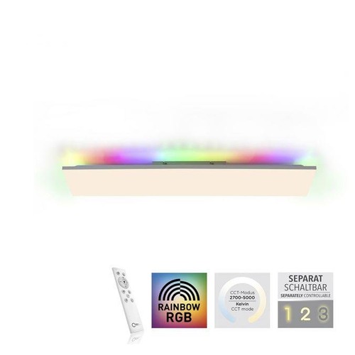 Hranatá - LD 15562-16 CONRAD LED stropní svítidlo 100,5x25,5cm, bílé, hranaté, RGB+CCT, stmívatelné, panel RGB+2700-5000K - LEUCHTEN DIREKT / JUST LIGHT - foto 1
