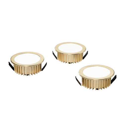 Kruhová - FAN INC-FUSION-3X5W ORO Zápustné svítidlo LED Fusion, zlatá/hliník, 3 x 5 W, 1200 lm, 4000 K, 7 x 7 x 3,2 cm - FANEUROPE - foto 1
