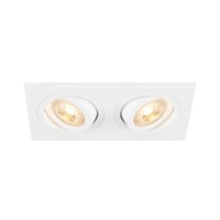 Hranatá - LA 1008509 NEW TRIA® 155 zapuštěné stropní svítidlo, čtvercové, 2 x GU10, dvoulampa, bílá barva. - BIG WHITE (SLV)