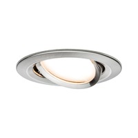 Koupelnová - P 93482 Vestavné svítidlo LED Nova kruhové 1x6,5W kov kartáčovaný nastavitelné 3-krokové-stmívatelné - PAULMANN