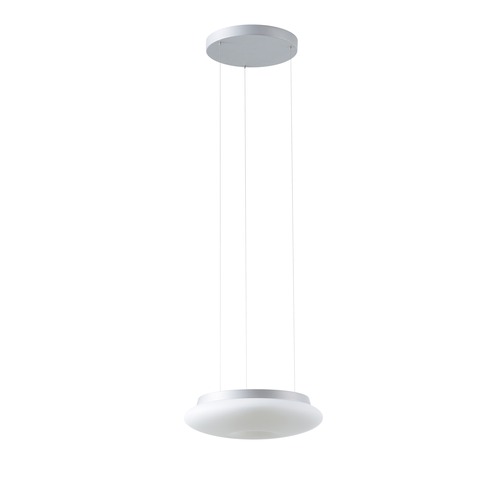 Kruhová - OS SAT67927 SATURN LE1 závěsné skleněné svítidlo stříbrná / bílá IP20 4000 K 16W LED - OSMONT - foto 1