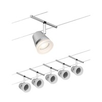 Sady - P 94459 Lankový systém Cone základní sada GU5,3 max. 5x10W 230/12V matný chrom/chrom - PAULMANN