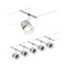 Sady - P 94459 Lankový systém Cone základní sada GU5,3 max. 5x10W 230/12V matný chrom/chrom - PAULMANN
