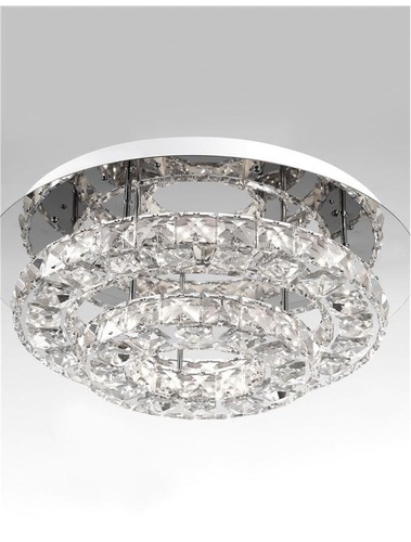 Dekorativní - NV 83399203 Stropní svítidlo QUENTIN chromovaný hliník a K9 křišťál LED 28W 230V 3000K IP20 - NOVA LUCE - foto 1