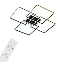 Hranatá - BRILO 3515-015 CCT LED stropní svítidlo, 72,4 cm, 50 W, 5500 lm, černá - BRILO