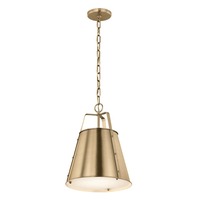 Kónická - ELS KL-ETCHER-P-M-CPZ Závěsné svítidlo Etcher 60W E27 33cm šampaň / bronz 33cm - Elstead