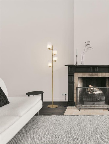 Stojací lampy - NV 9009248 Stojací lampa BALOR opálové sklo a mosazný kov 4xG9 - NOVA LUCE - foto 1