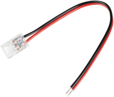 Spotřební materiál a příslušenství - Jeden koncový konektor bílý drát 8mm pro COB Strip