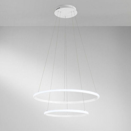 Dekorativní - FAN LED-AXIS-S8060 Závěsné LED svítidlo AXIS, bílá, 70 W, 8250 lm, CCT, 80/60 x 150 cm - FANEUROPE - foto 1