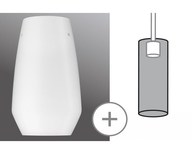 Svítidla - P 95354 URail 2Easy stínidlo Vento opál sklo max. 50W - PAULMANN - foto 1