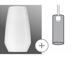 Svítidla - P 95354 URail 2Easy stínidlo Vento opál sklo max. 50W - PAULMANN