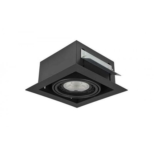 Hranatá - AZZ AZ2869 Stropní zápustné bodové svítidlo Azzardo Nova 1 black/black AZ2869 GU10+ADAP111/ES111 1x40/1x50W IP20 19,5cm černé - AZZARDO - foto 1