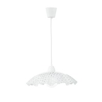 Dekorativní - FAN I-CASHMERE-S42 Závěsné svítidlo Cashmere, bílé, 1xE27, 42 x 42 x 120 cm - FANEUROPE