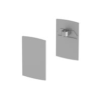 Krytky pro Al profily - LA 1001809 H-PROFIL koncové kryty, stříbrná - BIG WHITE (SLV)