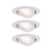 Kruhová - P 93388 Vestavné svítidlo kruhové 3.000K 3x6W 230V bílá mat výklopné - PAULMANN