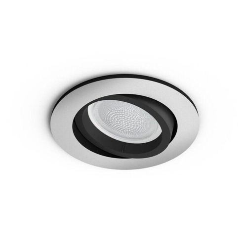 Kruhová - PH 8720169318793 Hue WACA Centura podhledové LED svítidlo GU10 5.7W 350lm 2000-6500K RGB IP20 kulaté hliník - PHILIPS - foto 1