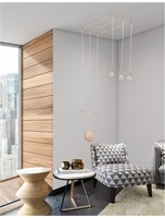 Vícečetná - NV 9028813 Závěsné svítidlo MARCE zlatý hliník čiré sklo LED 15W 230V 3000K IP20 - NOVA LUCE