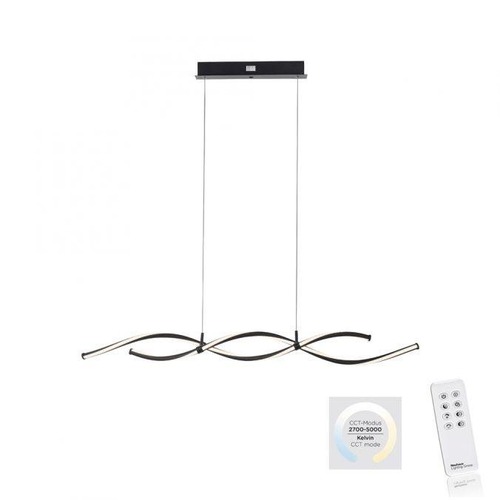 Podélná - PN 2998-18 LED závěsné svítidlo černé stmívatelné dálkovým ovladačem paměťová funkce CCT 2700-5000K - PAUL NEUHAUS - foto 1