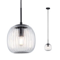 Koupelnová - P 71147 LED závěsné svítidlo Ruya E14 max. 20W sklo/černá mat - PAULMANN