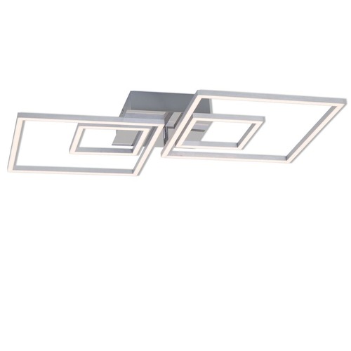Hranatá - BRI 3132018 LED rám 65,6 cm 2x14,5W 1500lm chrom (starý kód: BRI 3132-018) - BRILONER - foto 1