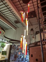 Vícečetná - BRO PC01377_KOMPLET Závěsné svítidlo COMET ROUND 18x mix na černém baldachýnu - BROKIS